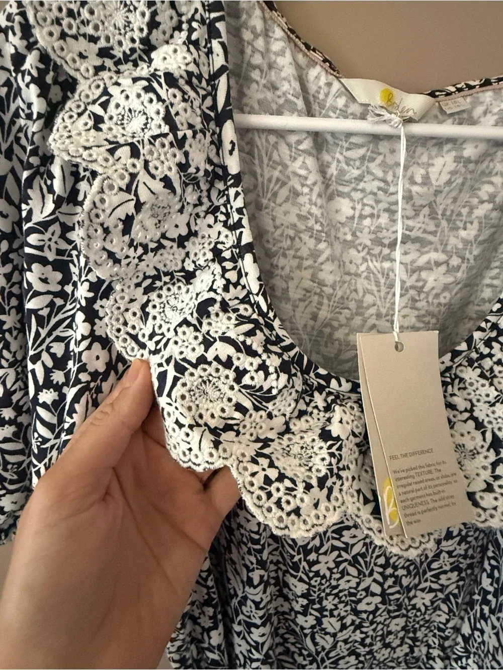 Boden trim detail midi dress navy size 14L nwt style d0135